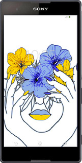 Силиконовый чехол Девушка v4 для Sony Xperia T2 Ultra Dual D5322 - 5276u-92 изображение 