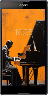 Силиконовый чехол Чехол для телефона Мужчина за Роялем для Sony Xperia T2 Ultra Dual D5322 - 5938u-92 изображение 