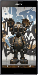 Силіконовий чехол Bronze kaws v2 для Sony Xperia T2 Ultra Dual D5322 - 6098u-92 изображение 