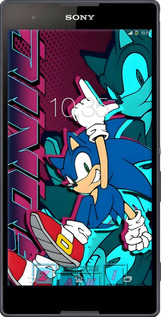 Силіконовий чехол Соник для Sony Xperia T2 Ultra Dual D5322 - 6284u-92 изображение 