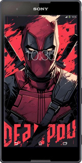 Силиконовый чехол Дедпул для Sony Xperia T2 Ultra Dual D5322 - 6293u-92 изображение 