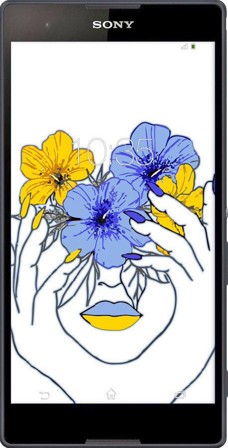 Силиконовый чехол Девушка v4 для Sony Xperia T2 Ultra Dual D5322 - 5276u-92 изображение 