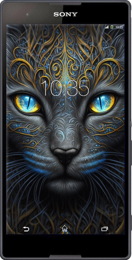 Силіконовий чехол Кішка для Sony Xperia T2 Ultra Dual D5322 - 5548u-92 изображение 