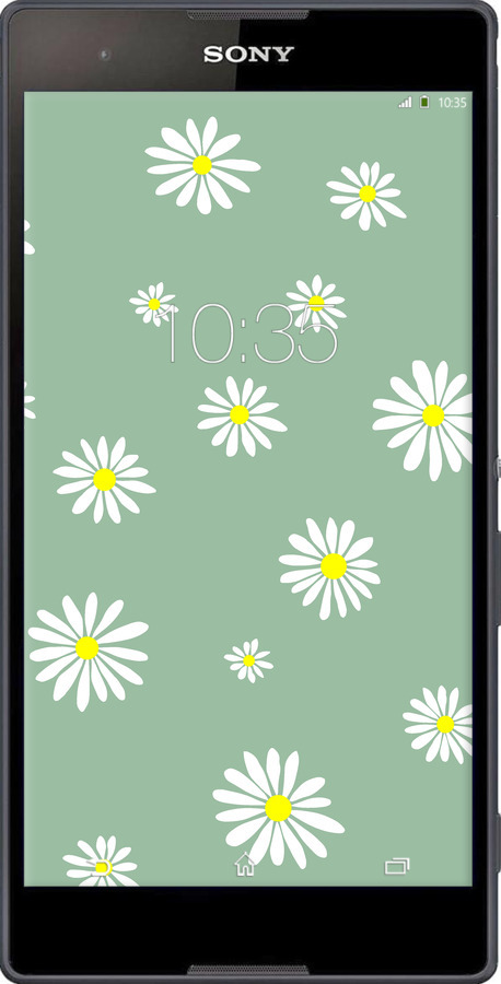 Силиконовый чехол Ромашки v4 для Sony Xperia T2 Ultra Dual D5322 - 5603u-92 изображение 