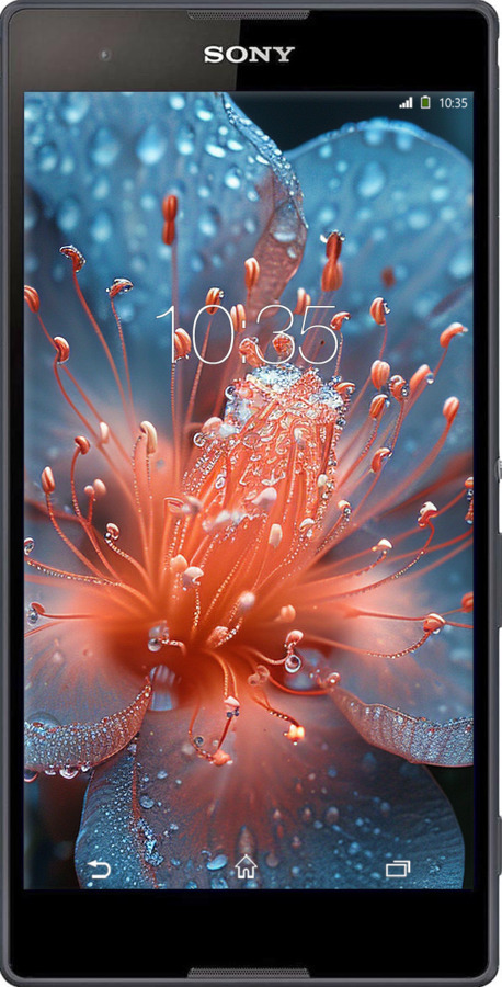 Силіконовий чехол Роса на квітці для Sony Xperia T2 Ultra Dual D5322 - 6039u-92 изображение 