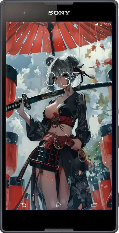 Силіконовий чехол Гейша-воїн для Sony Xperia T2 Ultra Dual D5322 - 6124u-92 изображение 