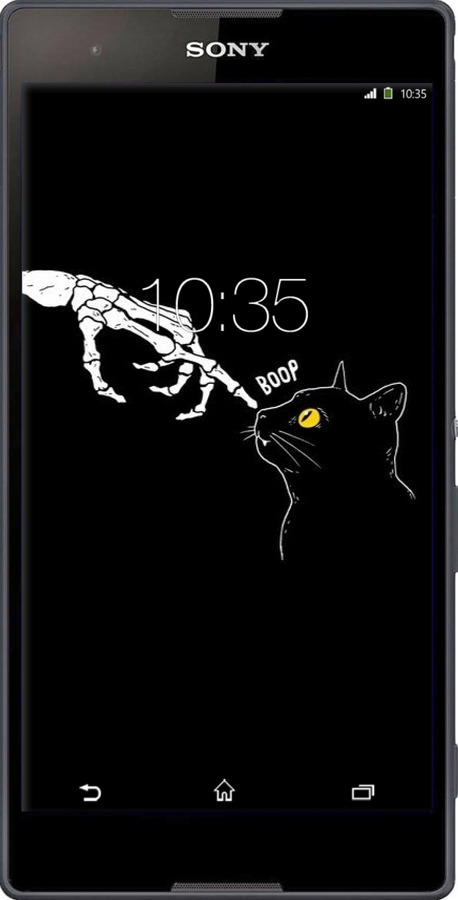 Силиконовый чехол Кошка для Sony Xperia T2 Ultra Dual D5322 - 6505u-92 изображение 