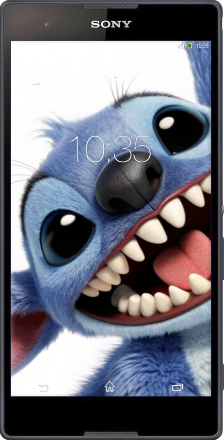 Силиконовый чехол Стич для Sony Xperia T2 Ultra Dual D5322 - 6684u-92 изображение 