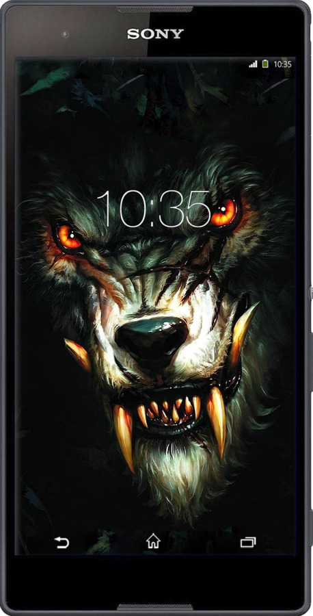 Силиконовый чехол Дьявольский волк для Sony Xperia T2 Ultra Dual D5322 - 833u-92 изображение 