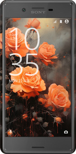 3D пластиковий матовий чехол Оранжеві троянди для Sony Xperia X F5122 - 5944m-446 изображение 