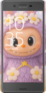 3D пластиковий матовий чехол Лабубу 1 для Sony Xperia X F5122 - 6709m-446 изображение 