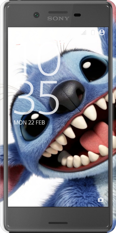 3D пластиковий матовий чехол Стіч для Sony Xperia X F5122 - 6684m-446 изображение 