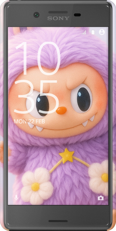 3D пластиковий матовий чехол Лабубу для Sony Xperia X F5122 - 6708m-446 изображение 