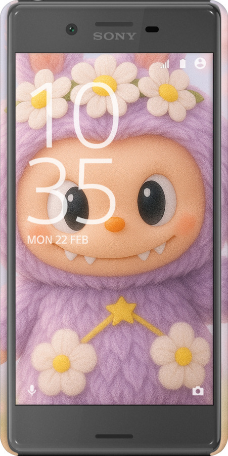 3D пластиковий матовий чехол Лабубу 1 для Sony Xperia X F5122 - 6709m-446 изображение 