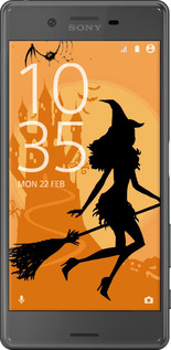 2D пластиковый чехол Ведьма на метле для Sony Xperia X F5122 - 1184t-446 изображение 
