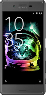 2D пластиковый чехол Кот-астронавт для Sony Xperia X F5122 - 4154t-446 изображение 