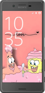 2D пластиковый чехол Спанч Боб для Sony Xperia X F5122 - 6282t-446 изображение 