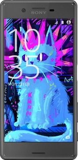 2D пластиковий чехол Кіт панк для Sony Xperia X F5122 - 6311t-446 изображение 