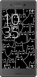 2D пластиковый чехол С изображением кошек для Sony Xperia X F5122 - 6470t-446 изображение 