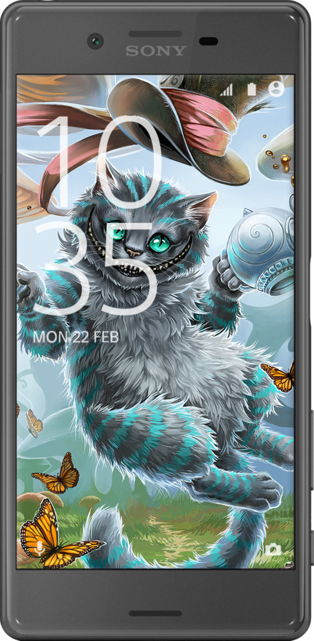2D пластиковый чехол Чеширский кот 2 для Sony Xperia X F5122 - 3993t-446 изображение 