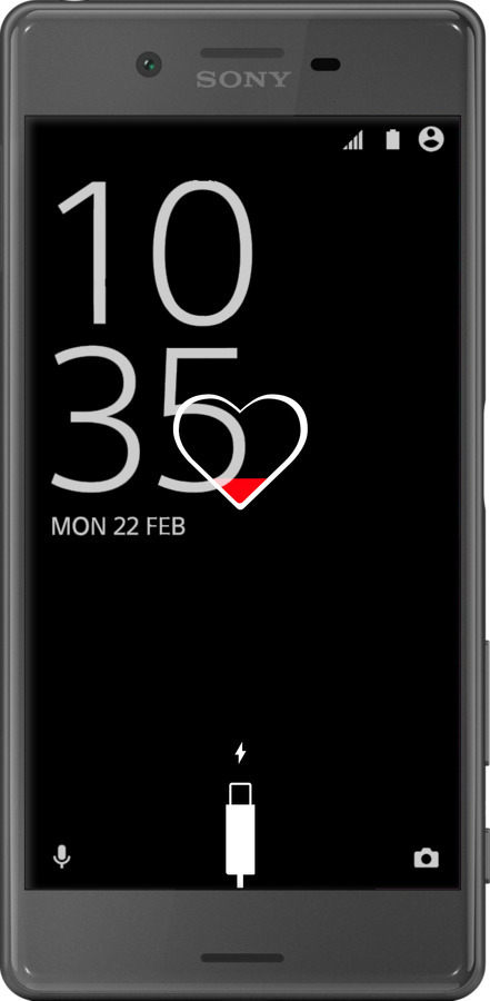 2D пластиковый чехол Подзарядка сердца для Sony Xperia X F5122 - 4274t-446 изображение 