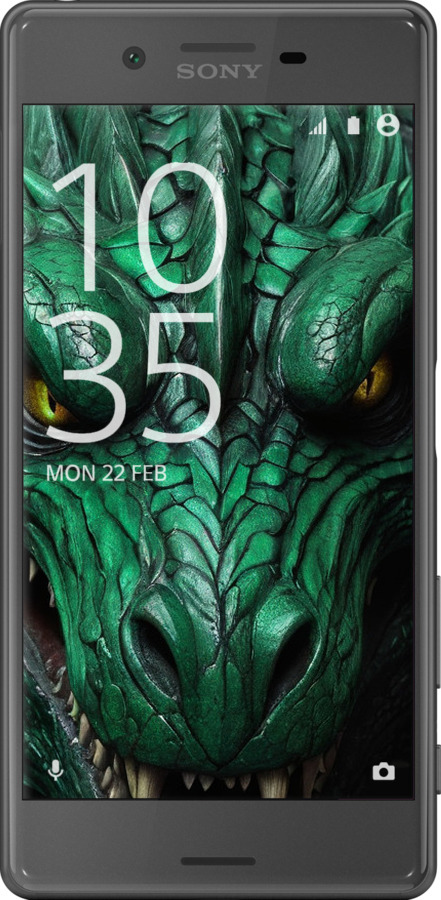 2D пластиковый чехол Зелёный дракон v2 для Sony Xperia X F5122 - 5817t-446 изображение 
