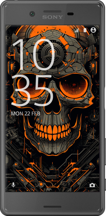 Силіконовий чехол Череп для Sony Xperia X F5122 - 5952u-446 изображение 