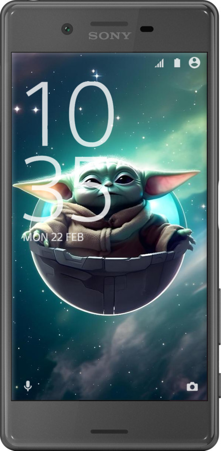 2D пластиковый чехол Малышь йода для Sony Xperia X F5122 - 6294t-446 изображение 