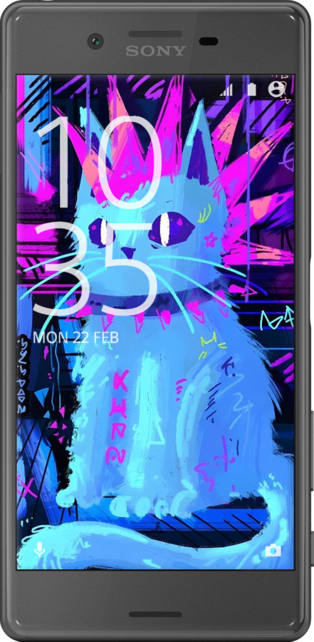 2D пластиковий чехол Кіт панк для Sony Xperia X F5122 - 6311t-446 изображение 