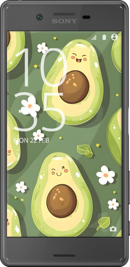 2D пластиковый чехол Авокадо для Sony Xperia X F5122 - 6380t-446 изображение 