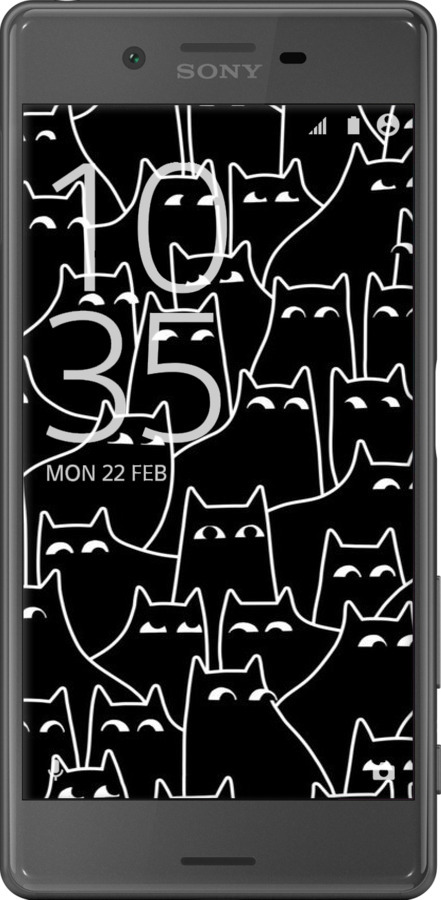 2D пластиковый чехол С изображением кошек для Sony Xperia X F5122 - 6470t-446 изображение 