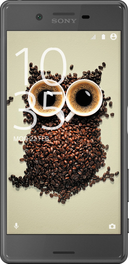 2D пластиковый чехол Сова из кофе для Sony Xperia X F5122 - 777t-446 изображение 