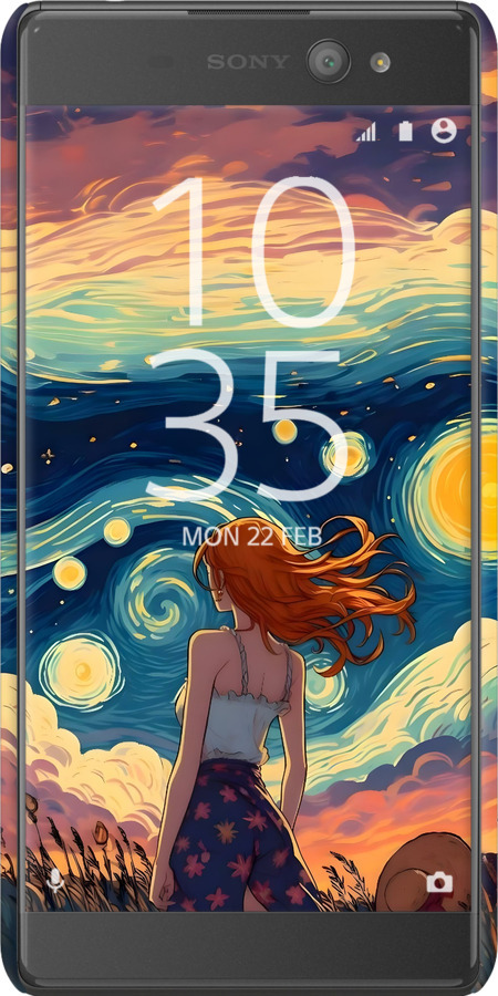 3D пластиковий матовий чехол Дівчина Арт для Sony Xperia XA Ultra Dual F3212 - 6325m-391 изображение 