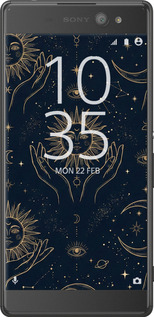 2D пластиковый чехол Celestial Harmony: Sun & Moon Gold Mystic Pattern для Sony Xperia XA Ultra Dual F3212 - 6778t-391 изображение 