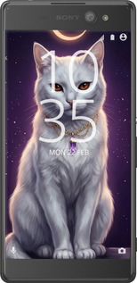 2D пластиковый чехол Mystic White Cat Gothic Dark Purple Gold для Sony Xperia XA Ultra Dual F3212 - 6805t-391 изображение 