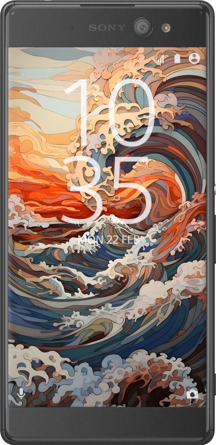 2D пластиковый чехол Арт волны для Sony Xperia XA Ultra Dual F3212 - 6324t-391 изображение 