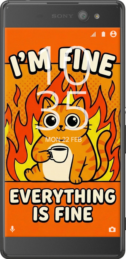 2D пластиковый чехол Funny Cat для Sony Xperia XA Ultra Dual F3212 - 6786t-391 изображение 