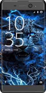 3D пластиковий матовий чехол Крижаний леопард для Sony Xperia XA F3112 - 6460m-399 изображение 