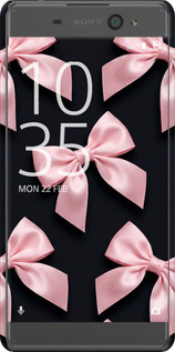 3D пластиковый матовый чехол Coquette Ribbons Dark Coquette для Sony Xperia XA F3112 - 6767m-399 изображение 