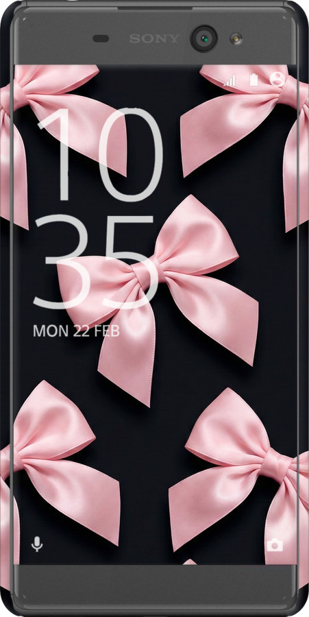 3D пластиковый матовый чехол Coquette Ribbons Dark Coquette для Sony Xperia XA F3112 - 6767m-399 изображение 