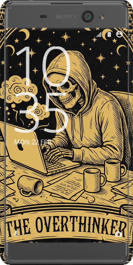 3D пластиковый матовый чехол The Overthinker для Sony Xperia XA F3112 - 6774m-399 изображение 