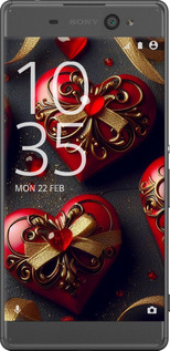 Силіконовий чехол Сердечки v4 для Sony Xperia XA F3112 - 5834u-399 изображение 