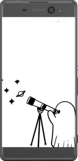 2D пластиковый чехол Привидение астроном для Sony Xperia XA F3112 - 6444t-399 изображение 