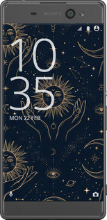 Силиконовый чехол Celestial Harmony: Sun & Moon Gold Mystic Pattern для Sony Xperia XA F3112 - 6778u-399 изображение 
