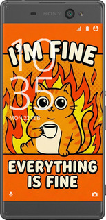 2D пластиковый чехол Funny Cat для Sony Xperia XA F3112 - 6786t-399 изображение 