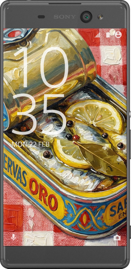 2D пластиковий чехол Vintage Sardine Tin Phone для Sony Xperia XA F3112 - 6772t-399 изображение 