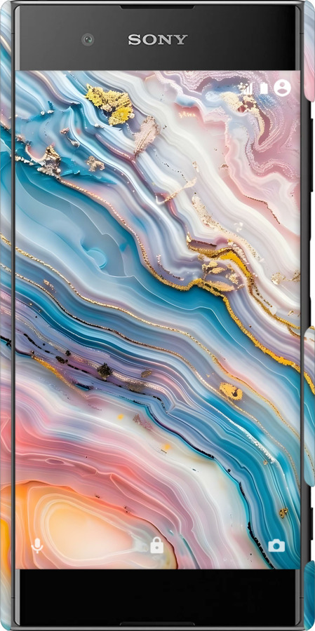 3D пластиковый матовый чехол Мрамор красивый для Sony Xperia XA1 Plus G3412 - 6376m-1129 изображение 