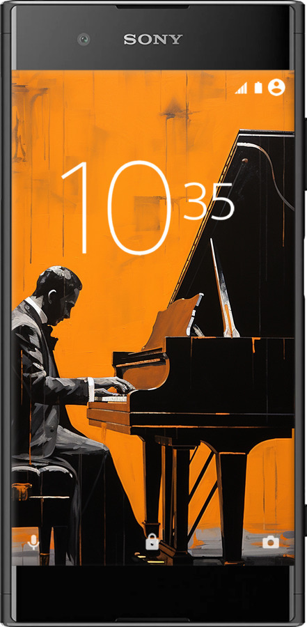 Силиконовый чехол Чехол для телефона Мужчина за Роялем для Sony Xperia XA1 Plus G3412 - 5938u-1129 изображение 