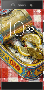 3D пластиковый матовый чехол Vintage Sardine Tin Phone для Sony Xperia XA1 Ultra G3212 - 6772m-1237 изображение 