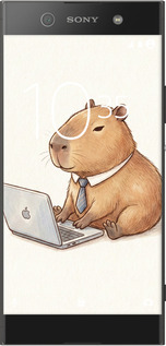 2D пластиковый чехол Funny Capybara CEO Working для Sony Xperia XA1 Ultra G3212 - 6777t-1237 изображение 